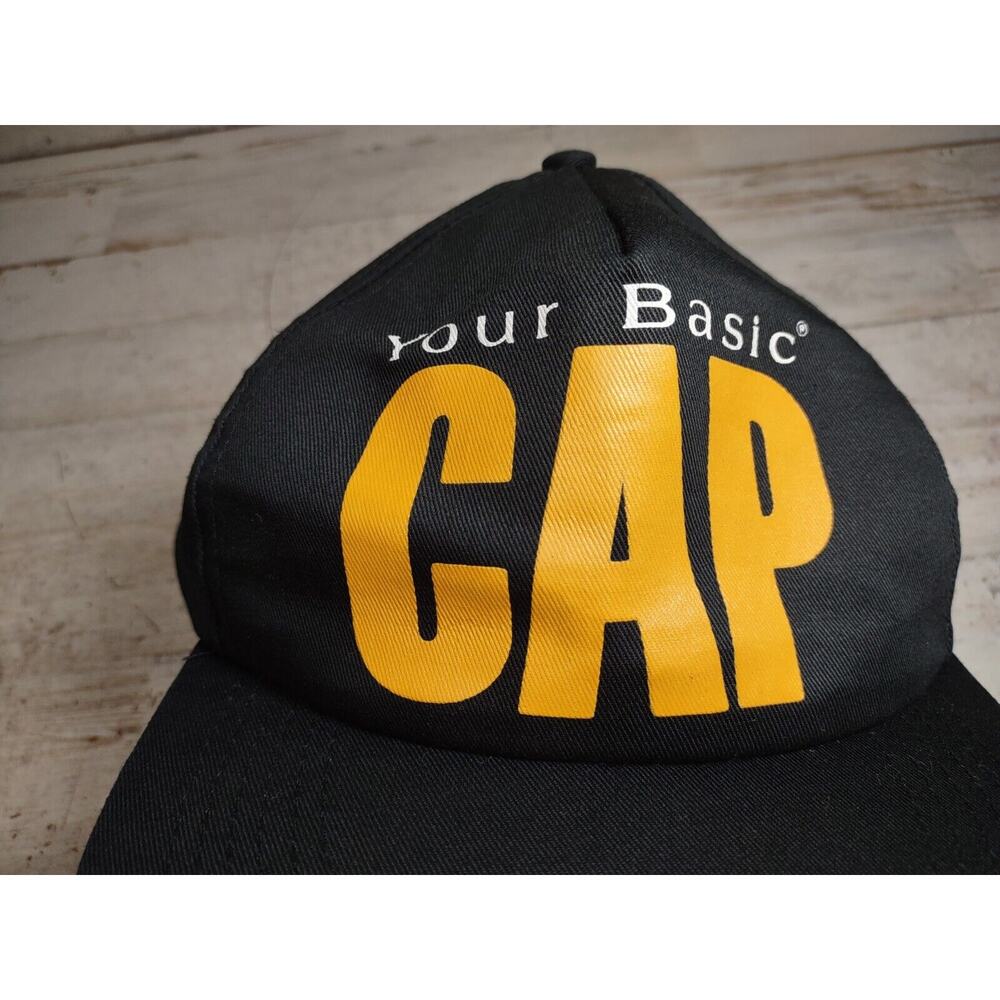 Vintage Your Basic Cap Snapback Baseball Hat Blac… - image 6